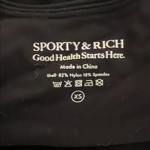 Sporty & Rich Black Sports Bra - Picture 2 of 3